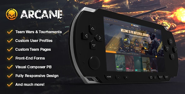 Arcane v3.0 – The Gaming Community Theme 游戏社区网站模板WordPress主题