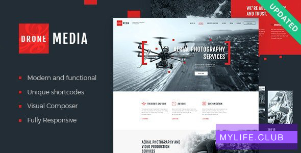 Drone Media v1.6.0 – Aerial Photography & Videography WordPress Theme + RTL