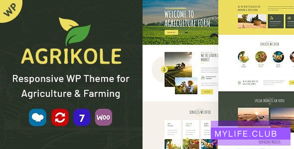 Agrikole v1.10 – Responsive WordPress Theme for Agriculture & Farming