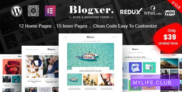 Bloxer v1.1.7 – Blog & Magazine WordPress Theme