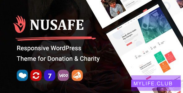 Nusafe v1.11 – Responsive WordPress Theme for Donation & Charity