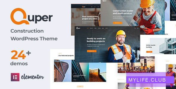 Quper v1.9 – Construction and Architecture WordPress Theme