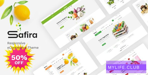 Safira v1.0.9 – Food & Organic WooCommerce WordPress Theme