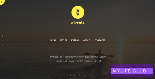 Wheats v1.8 – WordPress easy blogging theme