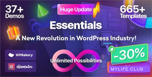 Essentials v2.1.1 – Multipurpose WordPress Theme 【nulled】