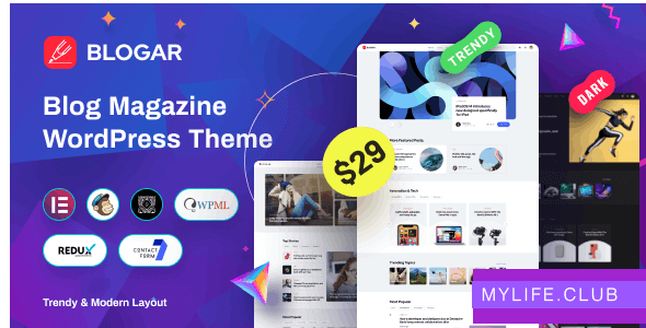 Blogar v1.2.1 – Blog Magazine WordPress Theme