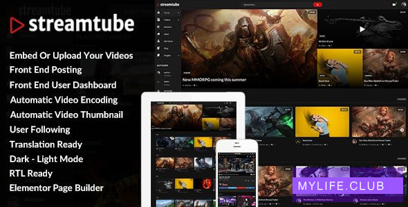 StreamTube v1.0.4 – Video WordPress Theme