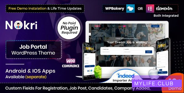 Nokri v1.4.7 – Job Board WordPress Theme