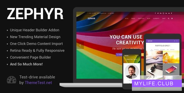 Zephyr v8.4 – Material Design Theme 【nulled】