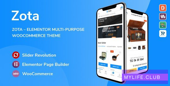 Zota v1.0.8 – Elementor Multi-Purpose WooCommerce Theme