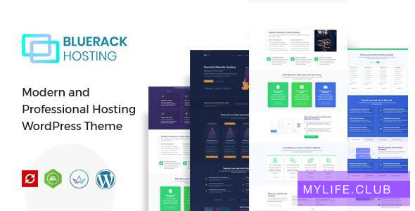 Bluerack v1.8 – Modern Hosting WordPress Theme