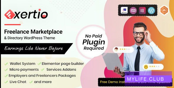 Exertio v1.0.10 – Freelance Marketplace WordPress Theme