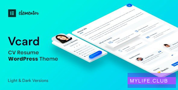 Vcard v1.0.6 – CV Resume WordPress Theme