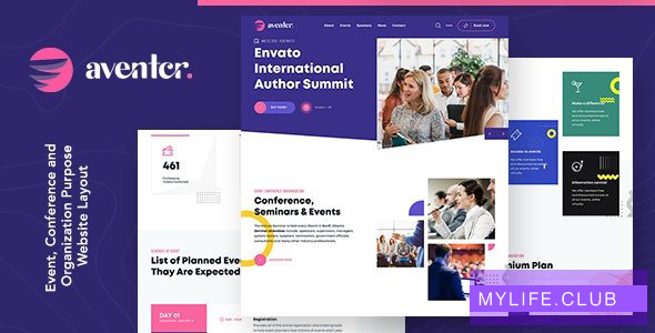 Aventer v1.0 – Conferences & Events WordPress Theme