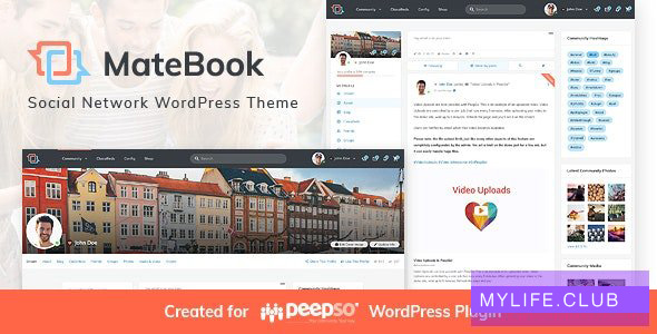 Matebook v1.1 – Social Network WordPress Theme