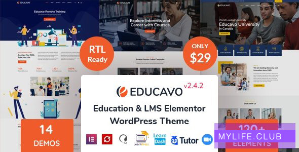 Educavo v2.7.6 – Online Courses & Education WordPress Theme