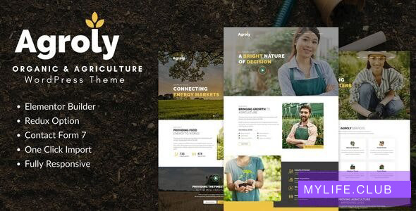 Agroly v1.0 – Organic & Agriculture Food WordPress Theme