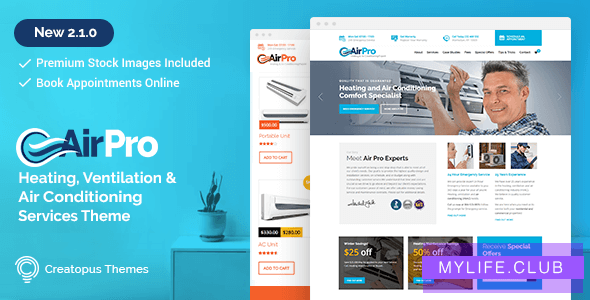 AirPro v2.6.1 – Heating and Air conditioning Theme
