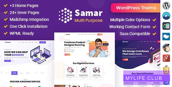 Samar V2.0  – 创意机构WordPress主题