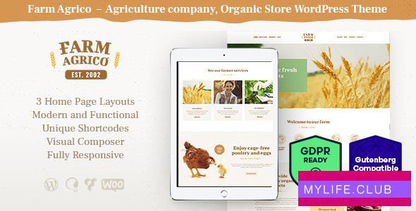 农场Agrico V1.3.2  – 农业商业WordPress主题