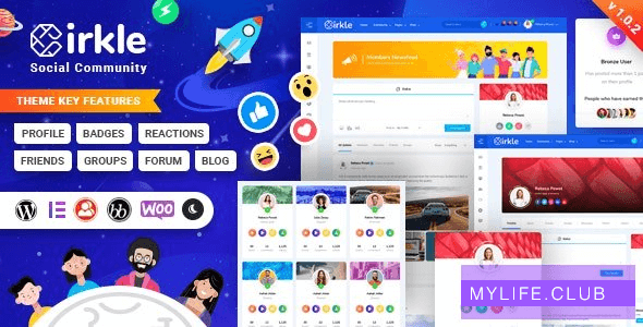 Cirkle V1.0.2  – 社交网络WordPress主题