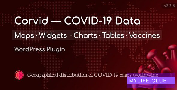 Corvid v2.3.7  –  Covid-19数据地图＆amp;WordPress的小部件