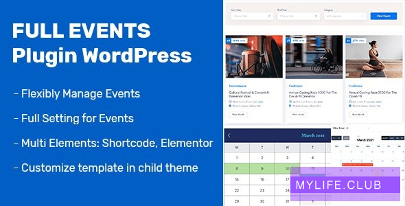 Fullevents V1.0.8  – 事件插件WordPress