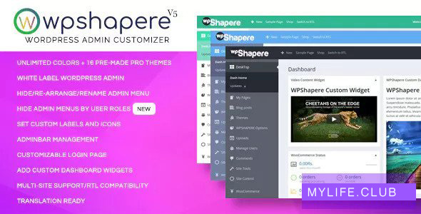 WPShapere V6.1.17  –  WordPress管理主题【nulled】