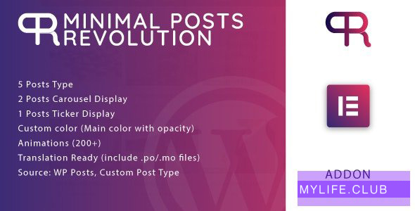 Minimal Posts Revolution For Elementor v1.0 – WordPress Plugin