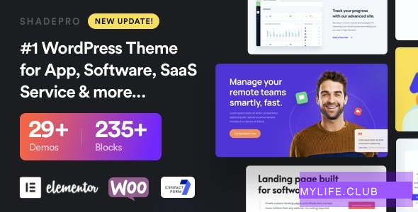 ShadePro v3.3.5 – Startup & SaaS WordPress Theme