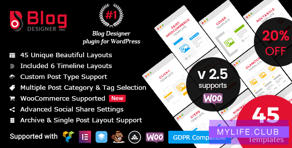 Blog Designer PRO for WordPress v2.7.7