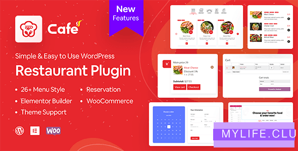 WP Cafe v1.3.3 – Restaurant Reservation, Food Menu & Food Ordering for WooCommerce