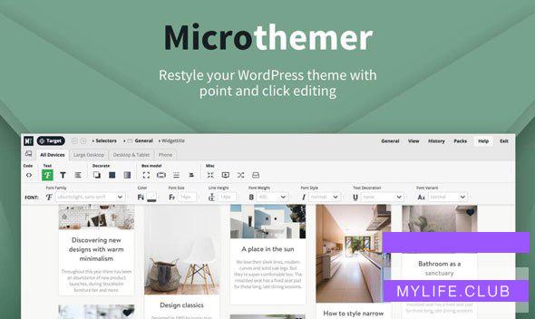 MicroThemer v6.3.4.9 – WordPress CSS Editor 【nulled】