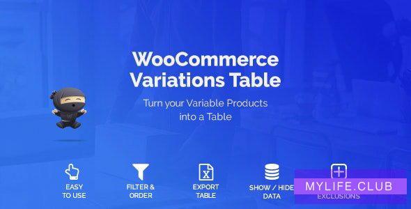 WooCommerce Variations Table v1.3.6