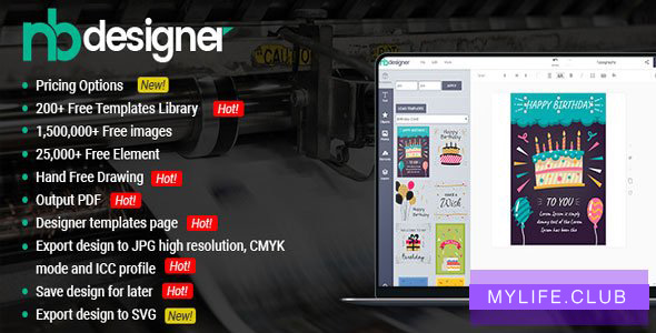 Nbdesigner Pro v2.7.2 – Online Woocommerce Products Designer Plugin 【nulled】