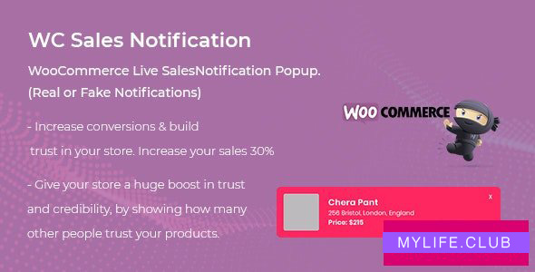 WooCommerce Live Sales Notification Pro v1.0.1