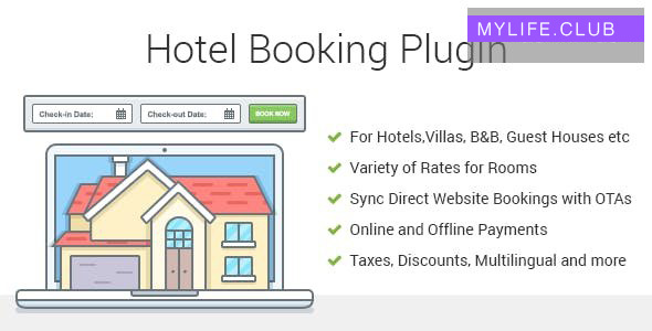 Hotel Booking v3.8.1 – Property Rental WordPress Plugin