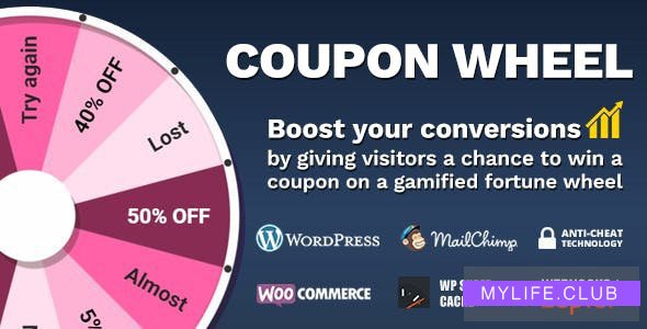 Coupon Wheel For WooCommerce and WordPress v3.2.0