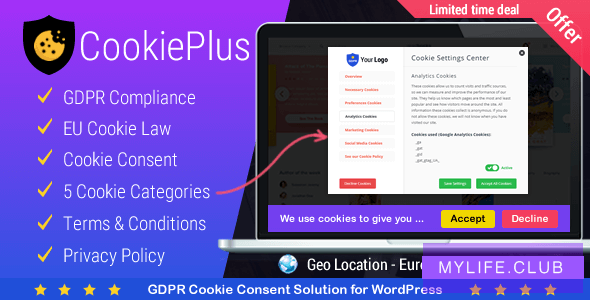 Cookie Plus v1.4.5 – GDPR Cookie Consent Solution