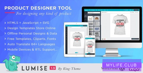 Lumise Product Designer v1.9 – WooCommerce WordPress