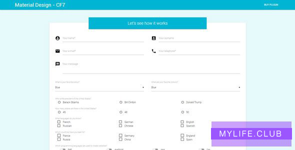 Material Design for Contact Form 7 PRO v2.6.1 【nulled】