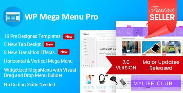 WP Mega Menu Pro v2.1.7 – 响应Mega菜单插件