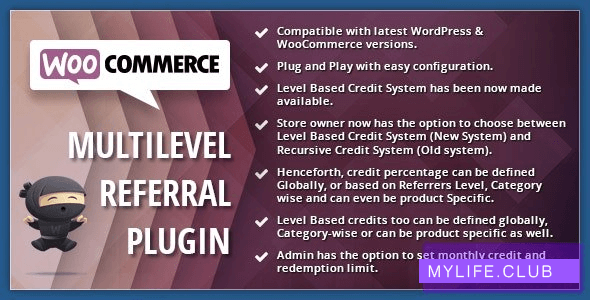 WooCommerce Multilevel Referral Affiliate Plugin v2.20 Woocommerce Multilevel推荐联盟插件