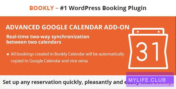 Bookly Advanced Google Calendar (Add-on) v2.3 预订高级Google日历