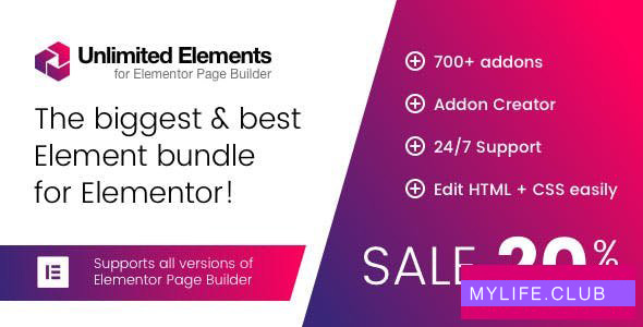 Unlimited Elements for Elementor Page Builder v1.4.99【nulled】