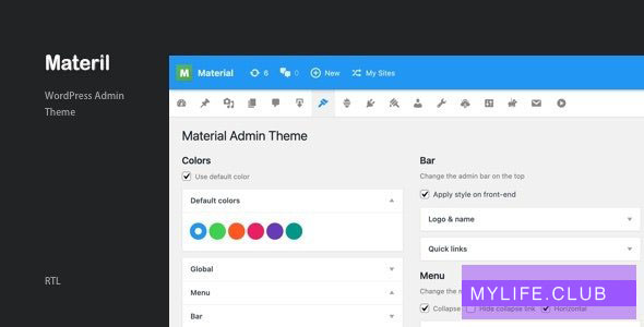 Materil V3.2  –  WordPress材料设计管理主题