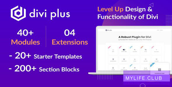 Divi Plus v1.9.4  –  41个Divi主题的强大模块