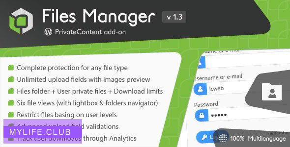 PrivateContent – Files Manager add-on v1.3.5