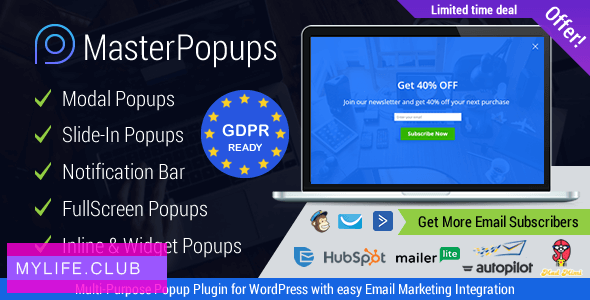 Master Popups v3.8.5 – Popup Plugin for Lead Generation 【nulled】