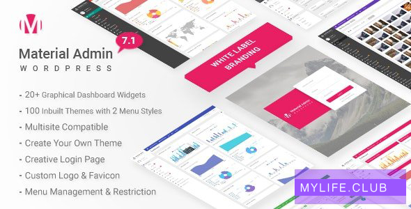 Material v8.3 – White Label WordPress Admin Theme